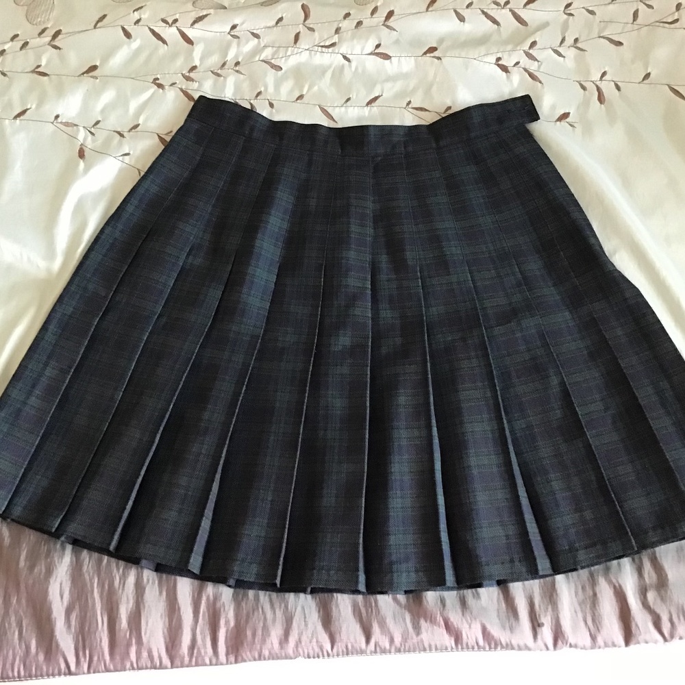 NEW Women's Casual High Waist Plaid A Line Pleated Skirt